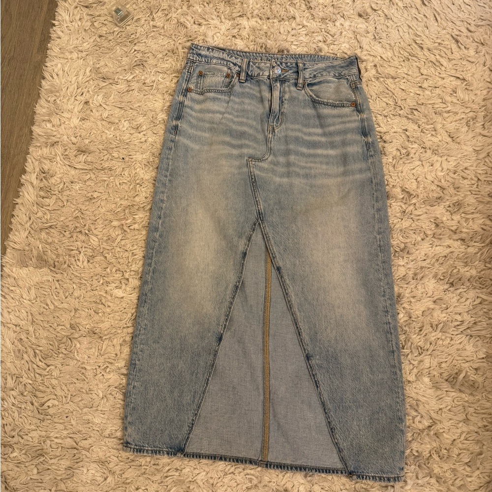 American Eagle Outfitters Light Blue Denim Skirt - Picture 5 of 14